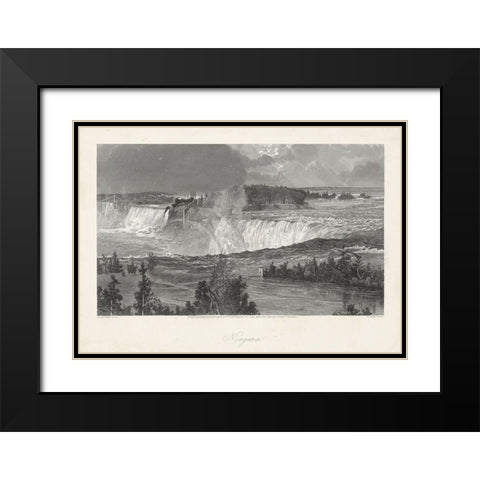 Niagara Black Modern Wood Framed Art Print with Double Matting by Bryant, William Cullen
