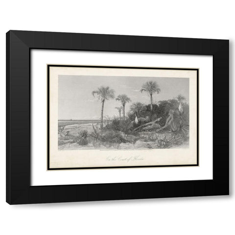 On the Coast of Florida Black Modern Wood Framed Art Print with Double Matting by Bryant, William Cullen