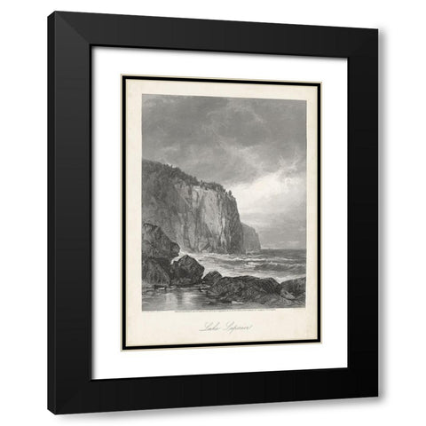 Lake Superior Black Modern Wood Framed Art Print with Double Matting by Bryant, William Cullen
