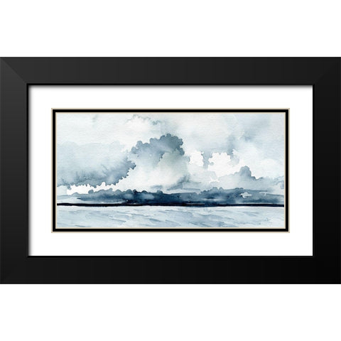 Passing Rain Storm I Black Modern Wood Framed Art Print with Double Matting by Caroline, Emma