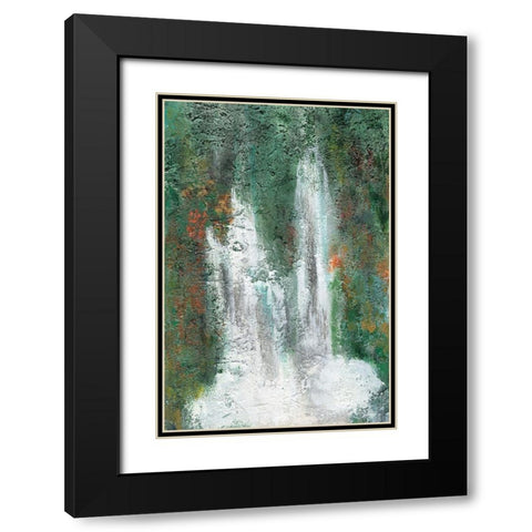 Waterfall in Paradise II Black Modern Wood Framed Art Print with Double Matting by Bramma, Lila