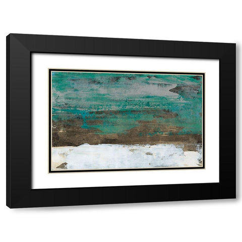Patina Shimmer I Black Modern Wood Framed Art Print with Double Matting by Bramma, Lila
