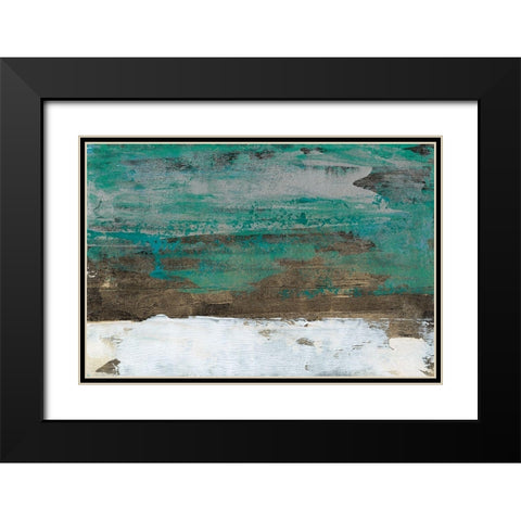 Patina Shimmer I Black Modern Wood Framed Art Print with Double Matting by Bramma, Lila