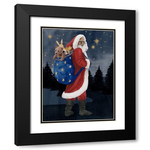 Celestial Christmas II Black Modern Wood Framed Art Print with Double Matting by Popp, Grace