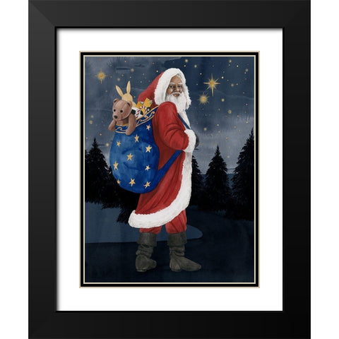 Celestial Christmas II Black Modern Wood Framed Art Print with Double Matting by Popp, Grace