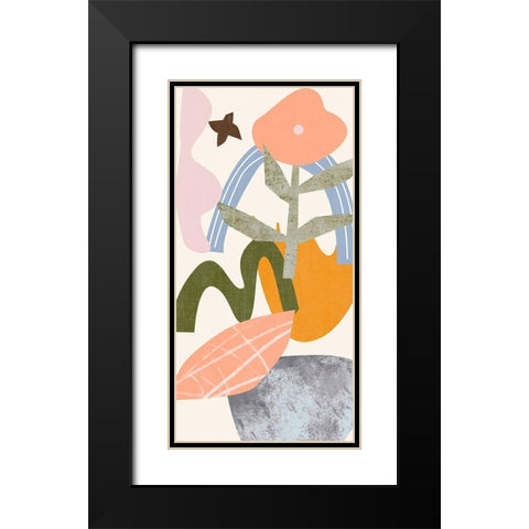 Lunar Flower V Black Modern Wood Framed Art Print with Double Matting by Wang, Melissa