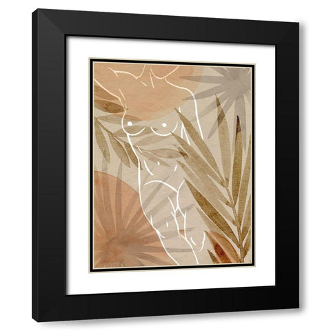 Terracotta Shadows I Black Modern Wood Framed Art Print with Double Matting by Popp, Grace