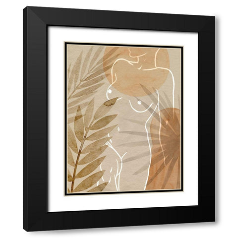 Terracotta Shadows II Black Modern Wood Framed Art Print with Double Matting by Popp, Grace
