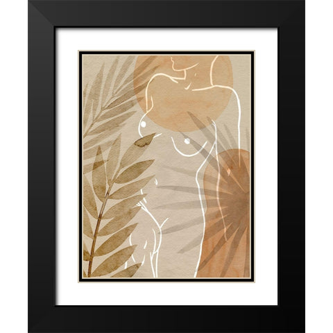 Terracotta Shadows II Black Modern Wood Framed Art Print with Double Matting by Popp, Grace