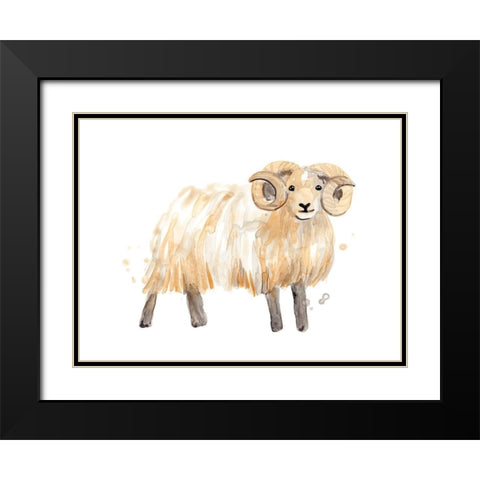 Highland Squad III Black Modern Wood Framed Art Print with Double Matting by Vess, June Erica