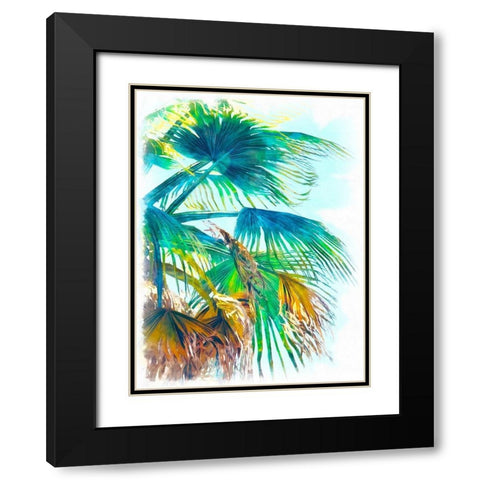 Tropical Glow I Black Modern Wood Framed Art Print with Double Matting by Saunders, Alonzo
