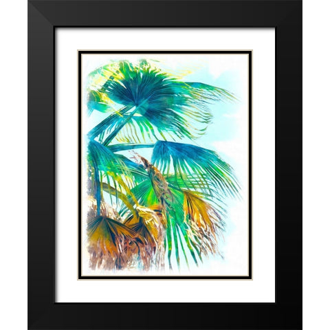 Tropical Glow I Black Modern Wood Framed Art Print with Double Matting by Saunders, Alonzo