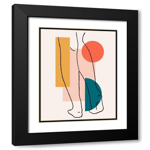 Legs I Black Modern Wood Framed Art Print with Double Matting by Saunders, Alonzo