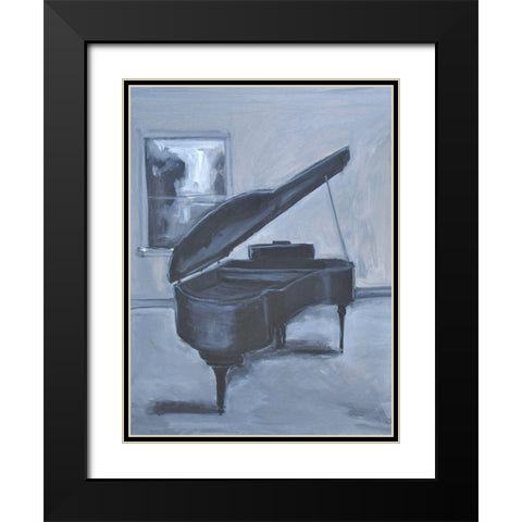Piano Blues V Black Modern Wood Framed Art Print with Double Matting by Stevens, Allayn