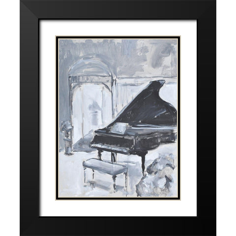 Piano Blues VI Black Modern Wood Framed Art Print with Double Matting by Stevens, Allayn