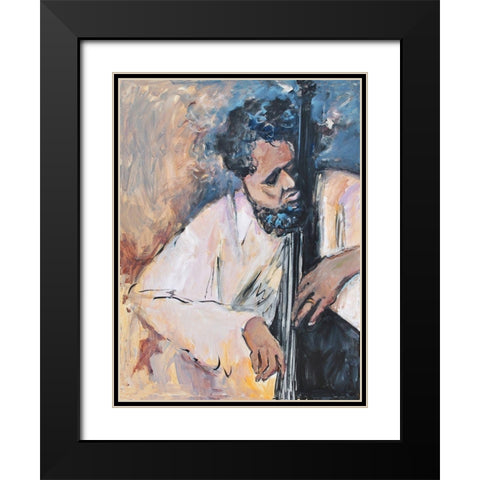 Listen to the Music I Black Modern Wood Framed Art Print with Double Matting by Stevens, Allayn