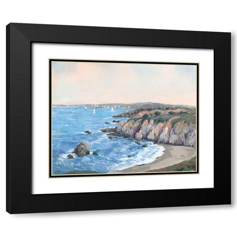 Ocean Bay II Black Modern Wood Framed Art Print with Double Matting by OToole, Tim