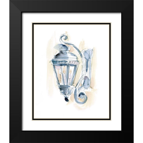 Watercolor Street Lamp II Black Modern Wood Framed Art Print with Double Matting by Harper, Ethan