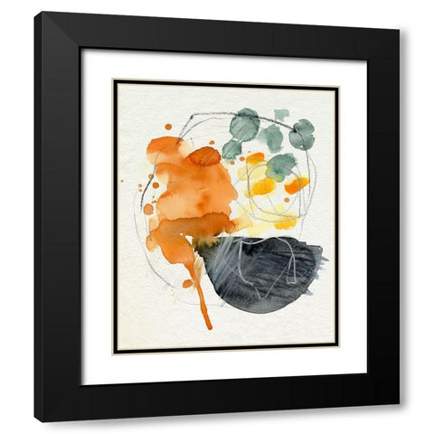 Splat II Black Modern Wood Framed Art Print with Double Matting by Parker, Jennifer Paxton