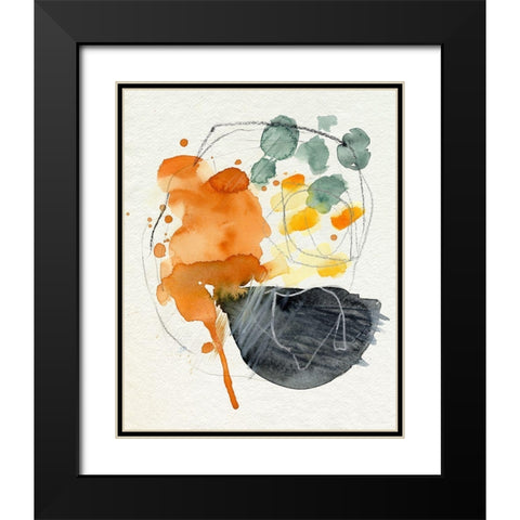 Splat II Black Modern Wood Framed Art Print with Double Matting by Parker, Jennifer Paxton