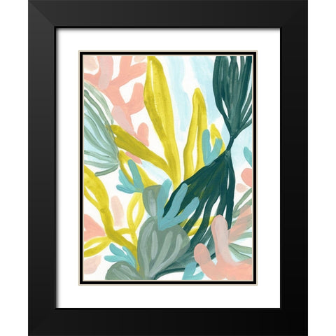 Coral Garden II Black Modern Wood Framed Art Print with Double Matting by Vess, June Erica