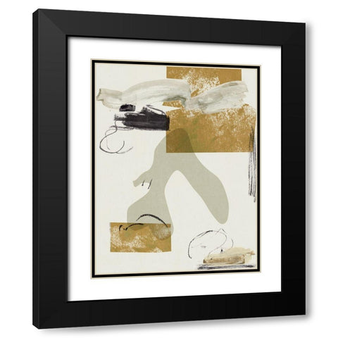 Over the Line I Black Modern Wood Framed Art Print with Double Matting by Wang, Melissa