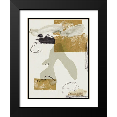 Over the Line I Black Modern Wood Framed Art Print with Double Matting by Wang, Melissa