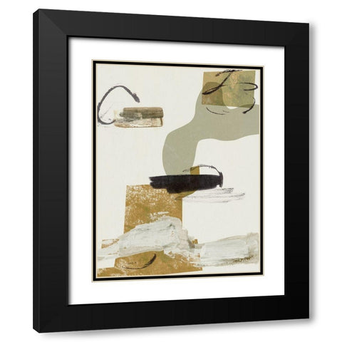 Over the Line II Black Modern Wood Framed Art Print with Double Matting by Wang, Melissa