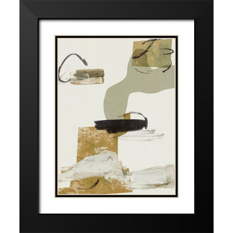 Over the Line II Black Modern Wood Framed Art Print with Double Matting by Wang, Melissa