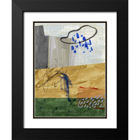 Rainy Season II Black Modern Wood Framed Art Print with Double Matting by Wang, Melissa