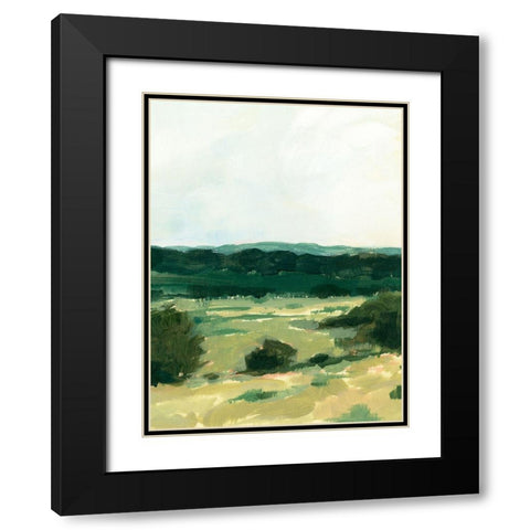 Treeline Vista II Black Modern Wood Framed Art Print with Double Matting by Barnes, Victoria