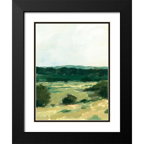 Treeline Vista II Black Modern Wood Framed Art Print with Double Matting by Barnes, Victoria