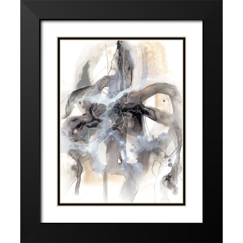 Electron Storm I Black Modern Wood Framed Art Print with Double Matting by Vess, June Erica