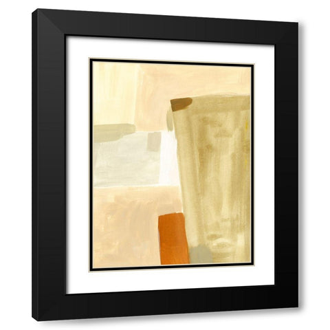 Neutral Block I Black Modern Wood Framed Art Print with Double Matting by Barnes, Victoria