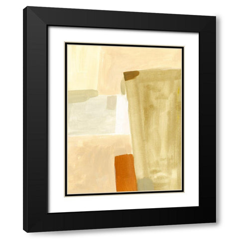 Neutral Block I Black Modern Wood Framed Art Print with Double Matting by Barnes, Victoria