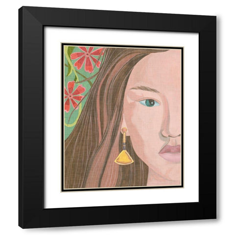 Morning Portrait II Black Modern Wood Framed Art Print with Double Matting by Wang, Melissa