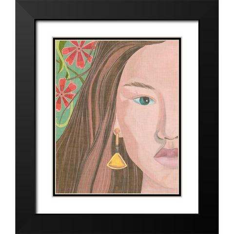 Morning Portrait II Black Modern Wood Framed Art Print with Double Matting by Wang, Melissa