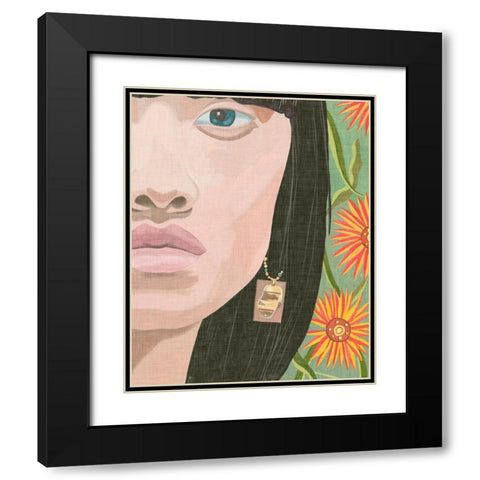 Morning Portrait IV Black Modern Wood Framed Art Print with Double Matting by Wang, Melissa