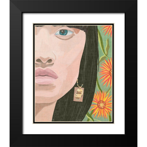 Morning Portrait IV Black Modern Wood Framed Art Print with Double Matting by Wang, Melissa