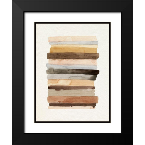 Arid Layers II Black Modern Wood Framed Art Print with Double Matting by Popp, Grace