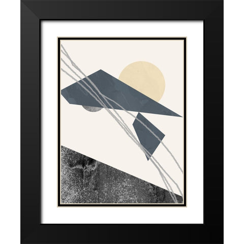 Diamond Slate II Black Modern Wood Framed Art Print with Double Matting by Green, Jacob