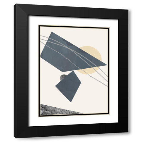 Diamond Slate III Black Modern Wood Framed Art Print with Double Matting by Green, Jacob