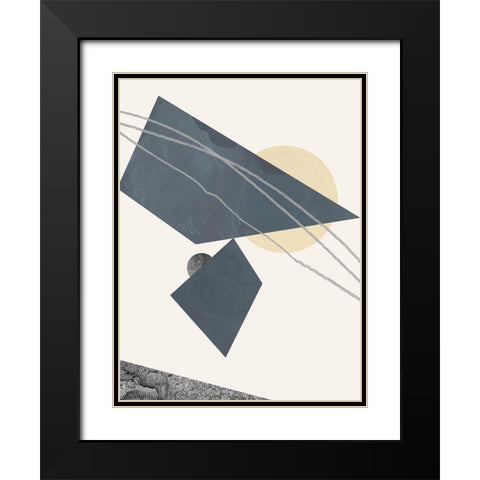 Diamond Slate III Black Modern Wood Framed Art Print with Double Matting by Green, Jacob