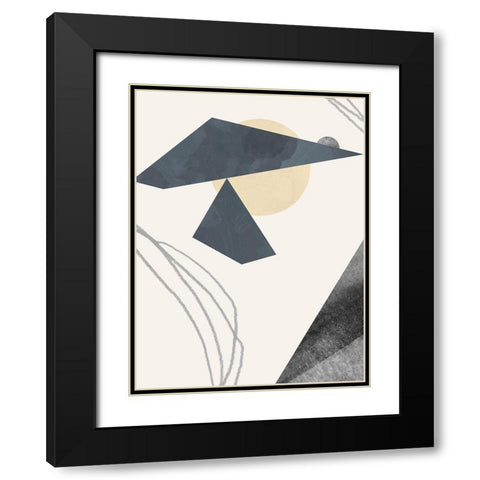 Diamond Slate IV Black Modern Wood Framed Art Print with Double Matting by Green, Jacob