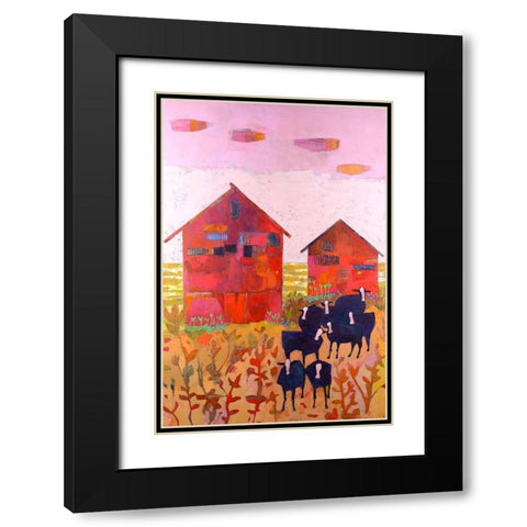 Orland Barns Black Modern Wood Framed Art Print with Double Matting by Jachimiec, Sue