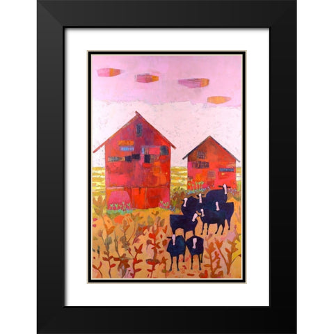 Orland Barns Black Modern Wood Framed Art Print with Double Matting by Jachimiec, Sue
