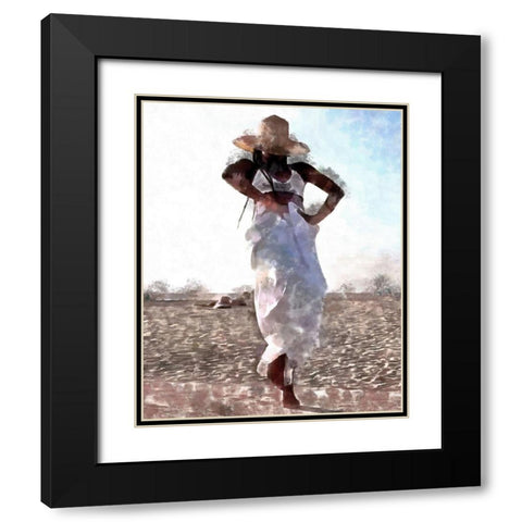 Her Dance I Black Modern Wood Framed Art Print with Double Matting by Saunders, Alonzo