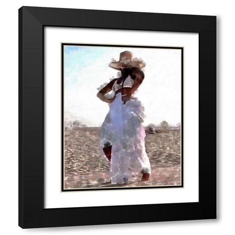 Her Dance II Black Modern Wood Framed Art Print with Double Matting by Saunders, Alonzo