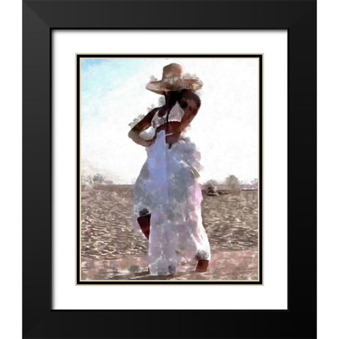 Her Dance II Black Modern Wood Framed Art Print with Double Matting by Saunders, Alonzo
