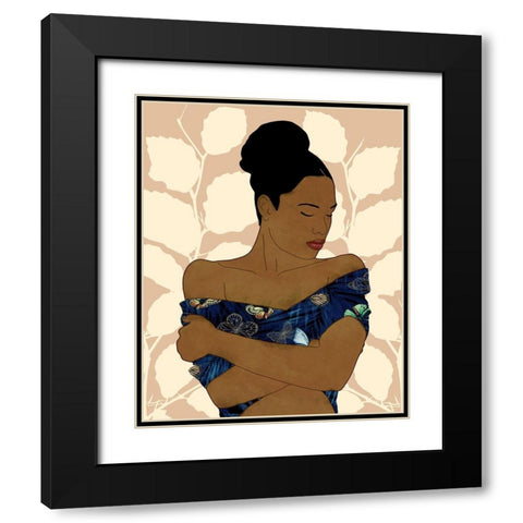 Ethnic Beauty II Black Modern Wood Framed Art Print with Double Matting by Saunders, Alonzo